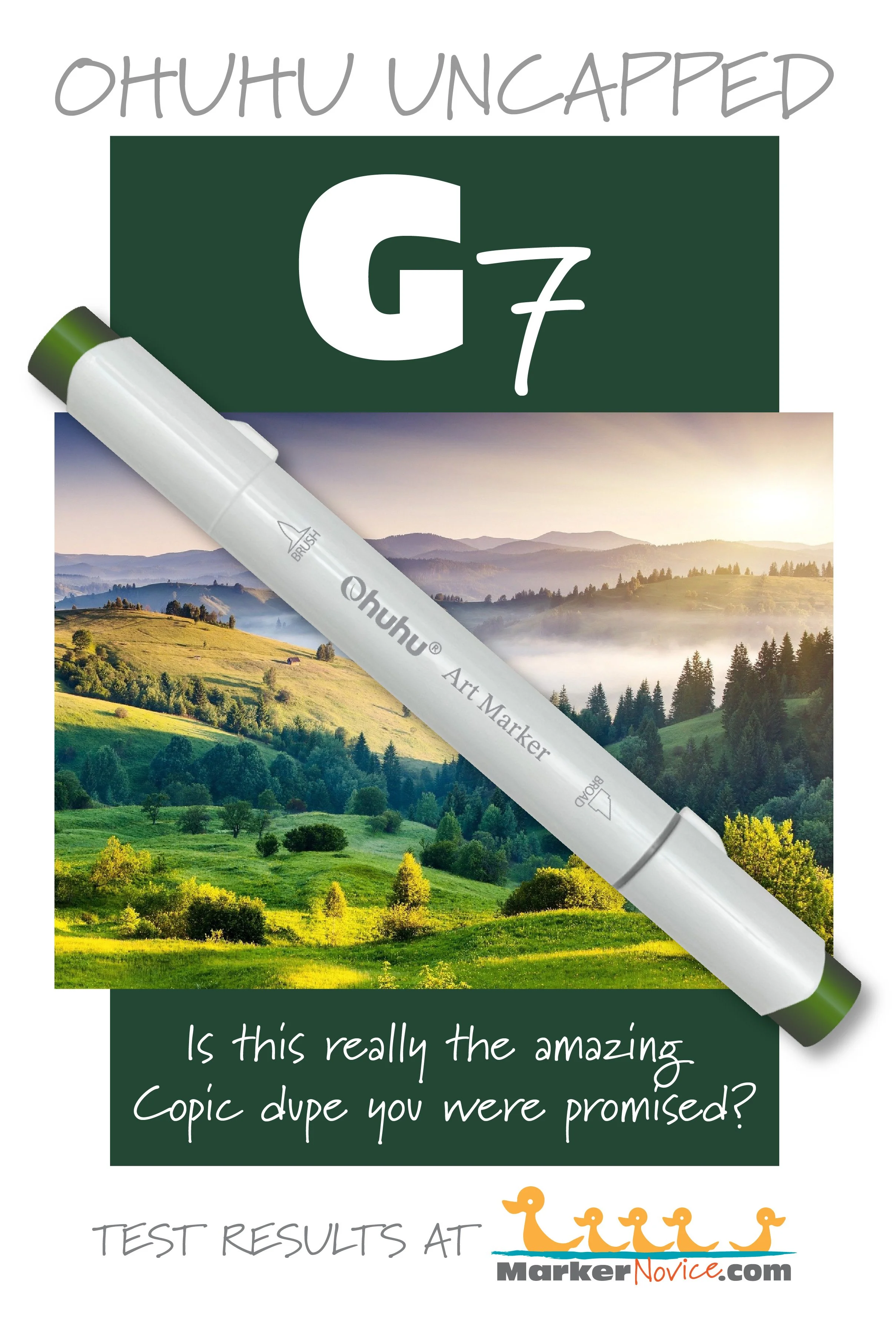 G7 Chromium Oxide Green: Testing Ohuhu Markers for Lightfastness